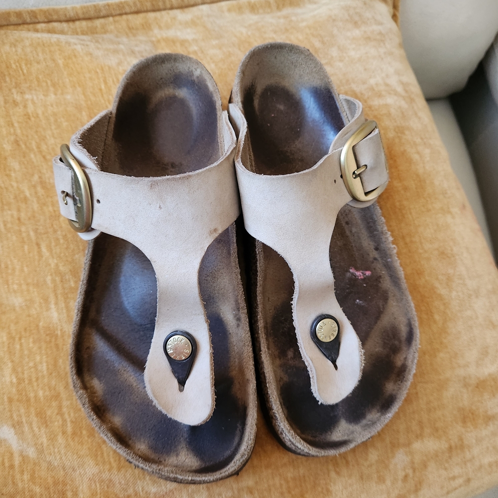 Birkenstock Beige Sandals with Buckle